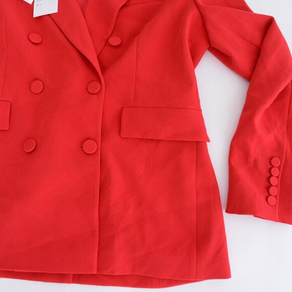 Generation Love New York Red Arielle Crepe Red Double Breasted Blazer XL - Picture 6 of 13
